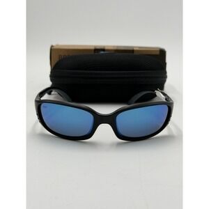 Costa Del Mar Brine Matte Black / Blue Mirror Polarized Glass 580G New